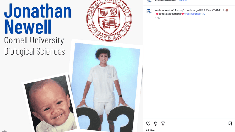 A graduate of a prestigious South Florida prep school is among seven Cornell fraternity members accused in the newly reopened sexual assault case. (@USchool.Seniors23 via Instagram)