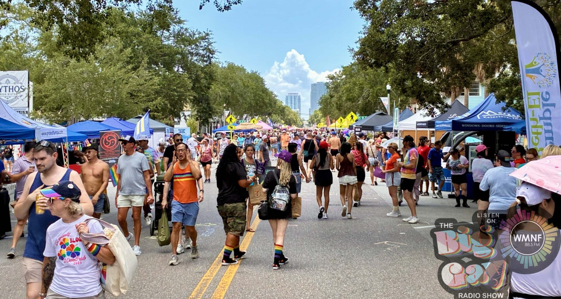 Spectators fill the streets of St. Petersburg for the St. Pete Pride Street Festival.