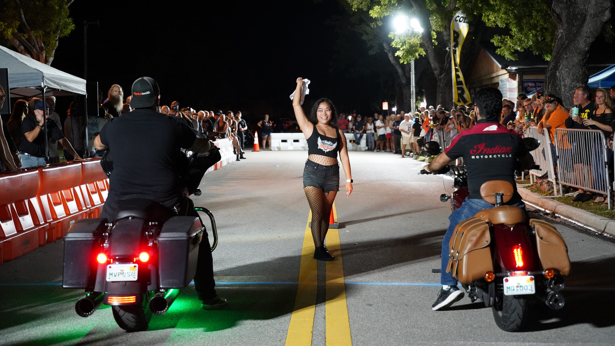 Slow Bike Races are one of the most popular events at Cape Coral Bike Night. Slow Bike Races are one of the most popular events at Cape Coral Bike Night.