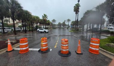 Atlantic Blvd closed from East Coast Drive to oceanfront due to standing water