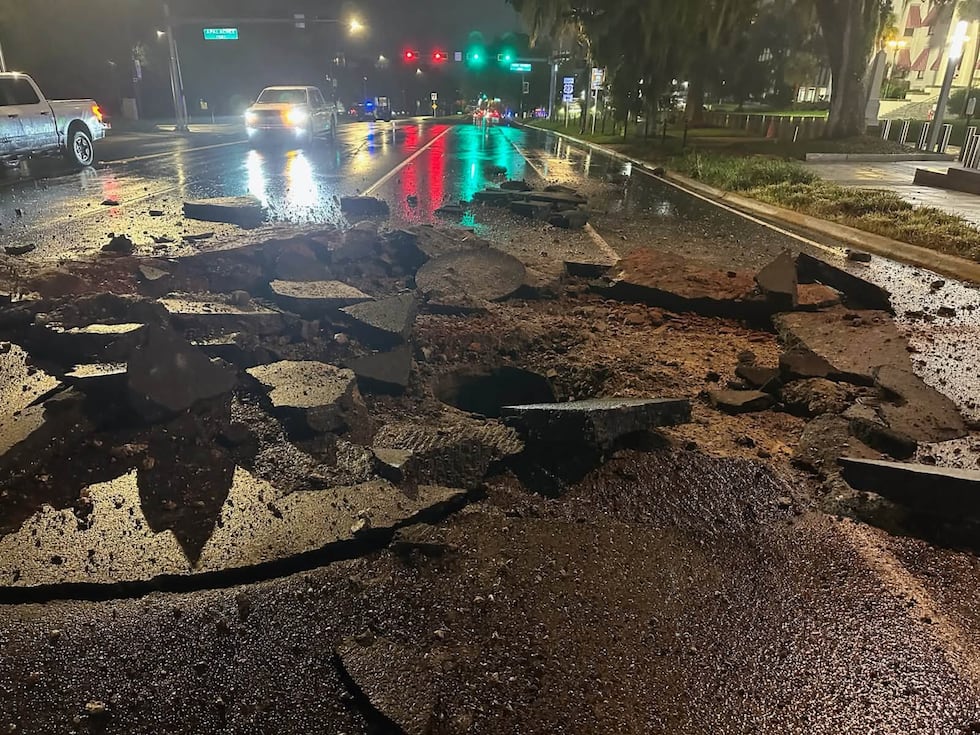 An underground electrical fire leads to road closures