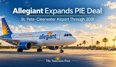 Allegiant Air and St. Pete-Clearwater International Airport partnership illustration