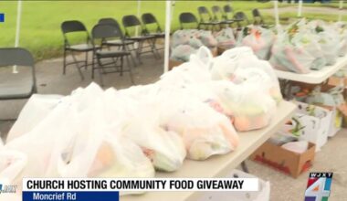 Church hosts free food giveaway for Moncrief families until noon Thursday