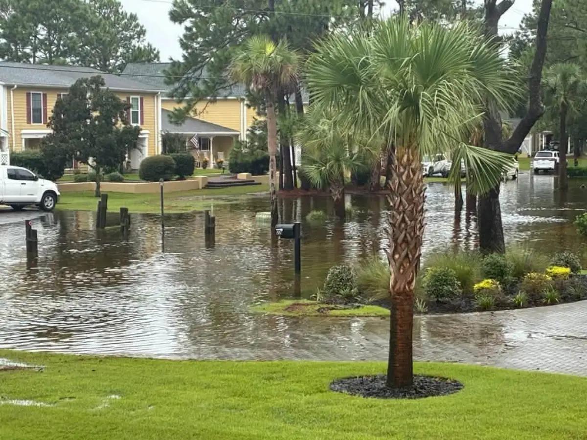 Photo of flooding in Okaloosa County in the Florida Panhandle.