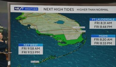 King tide flooding in South Florida possible Friday but rain chances remain lower