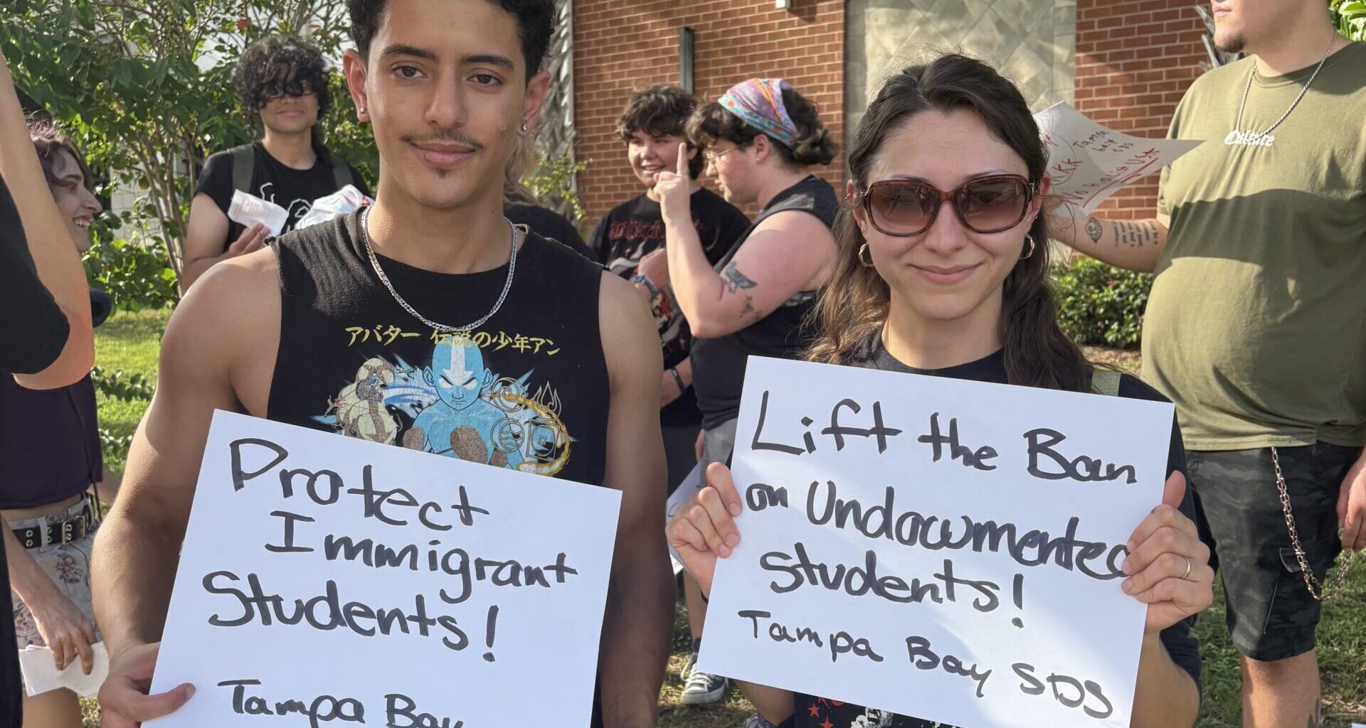 A student organization at USF protests to protect its undocumented students