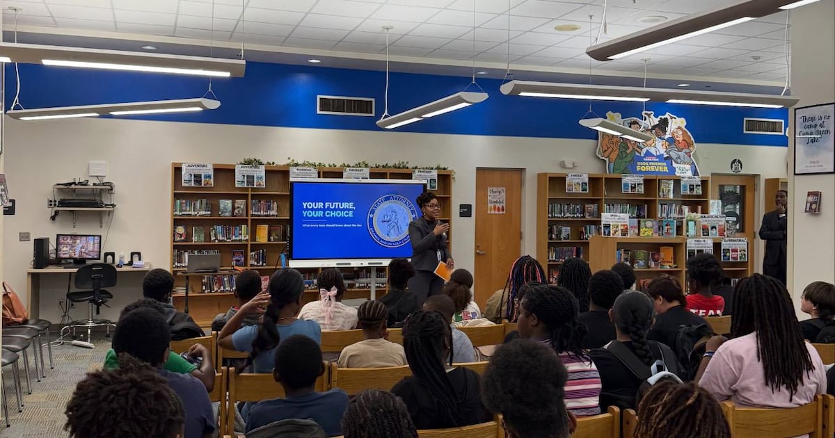 Monique Worrell shares life lessons with middle schoolers