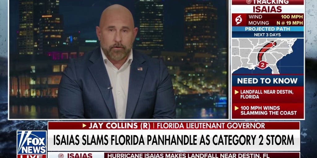 Florida Lt Gov Jay Collins says early signs aren’t dire from Hurricane Isaias’ landfall