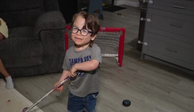 Tampa Bay Lightning: 3-year-old fan attends first game after 16 months in hospital