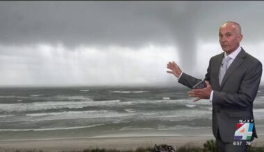 Waterspout caught on camera in Crescent Beach