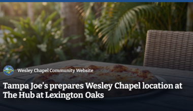 Tampa Joe’s prepares Wesley Chapel location at The Hub at Lexington Oaks