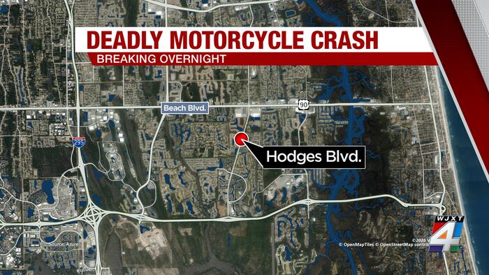 Motorcyclist killed in crash on Hodges Boulevard: JSO