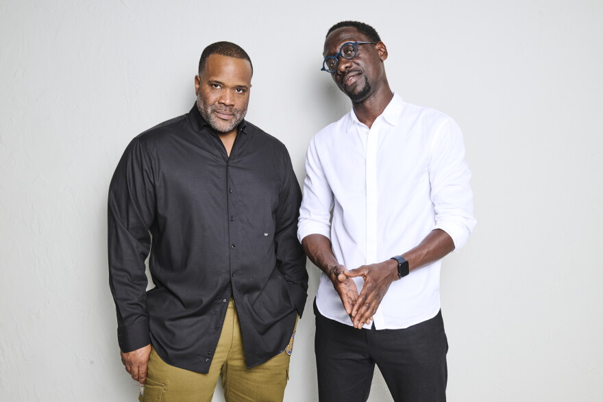 Violinist Kev Marcus and violist and singer Wil Baptiste of Black Violin