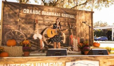 There are several stages at the Orange Park Fall Festival, so the entertainment will continue from 10 a.m. to 5 p.m. on Saturday and Sunday.