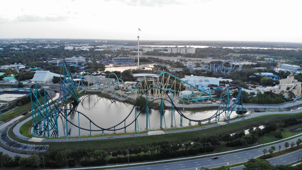 SeaWorld Orlando's hyper-coaster Mako. (Spectrum News)