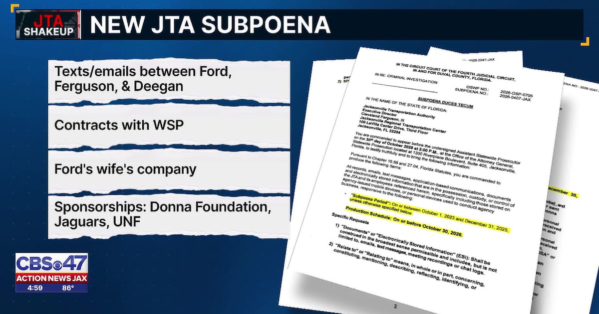 Subpoena targets JTA records and Mayor Deegan