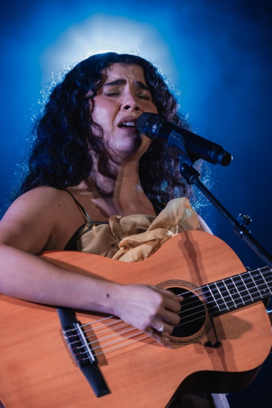 Silvana Estrada, a folk singer songwriter from Mexico, who performed at the Miami Beach Bandshell as part of her vendrán suaves lluvias tour.