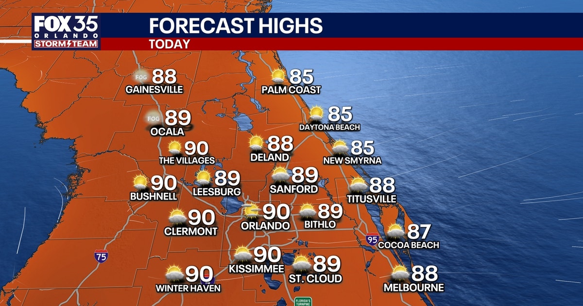 Orlando weather: Warm, humid Central Florida as rain chances ramp up
