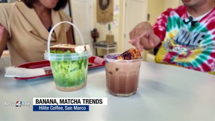 Banana and matcha trends are taking off — and one Jacksonville coffee shop is mixing them up