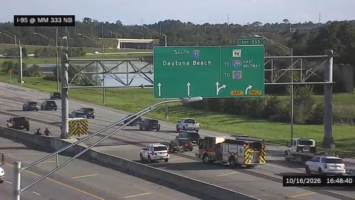 Scene cleared after crash involving motorcycle on I-95 South at 9B