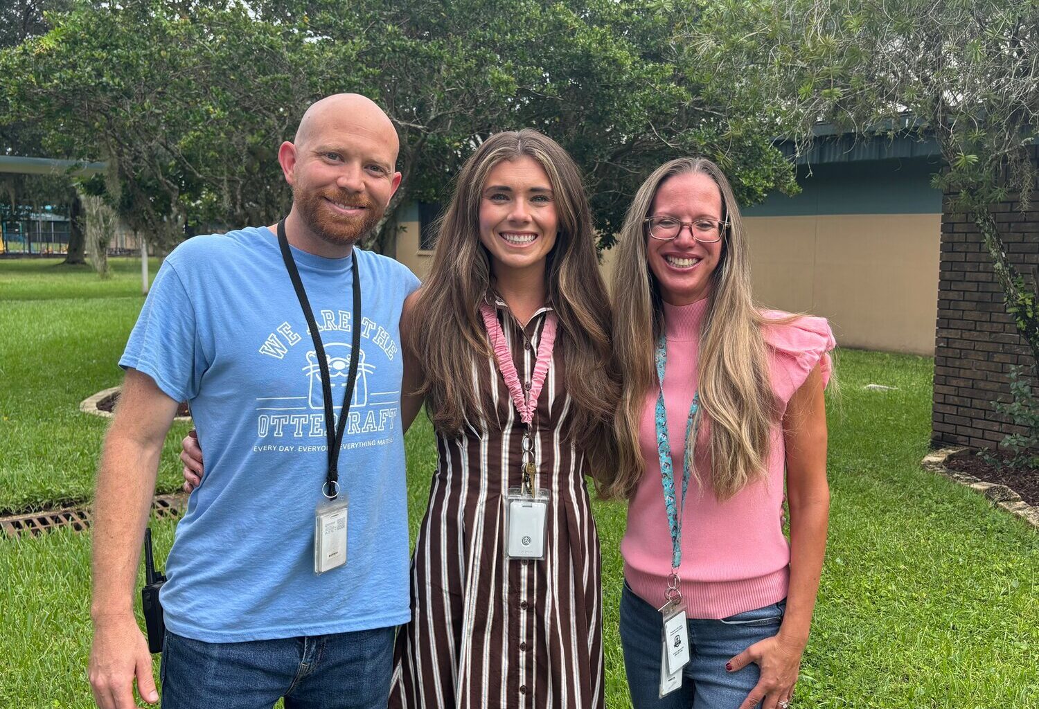 Ocean Palms recipients, from left: Matt Hoffman, Madeline Hays and Julie Sebestyn.
