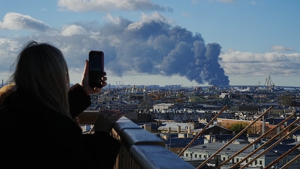 St. Petersburg oil facilities ablaze as Ukraine launches more than 1,000 drones at Russia