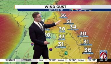 Windy & Cooler Sunday as 60s return to Central Florida