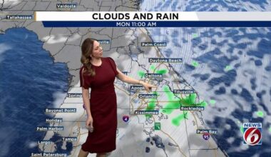 Speedy showers, gusty winds hit Central Florida before a drier week ahead