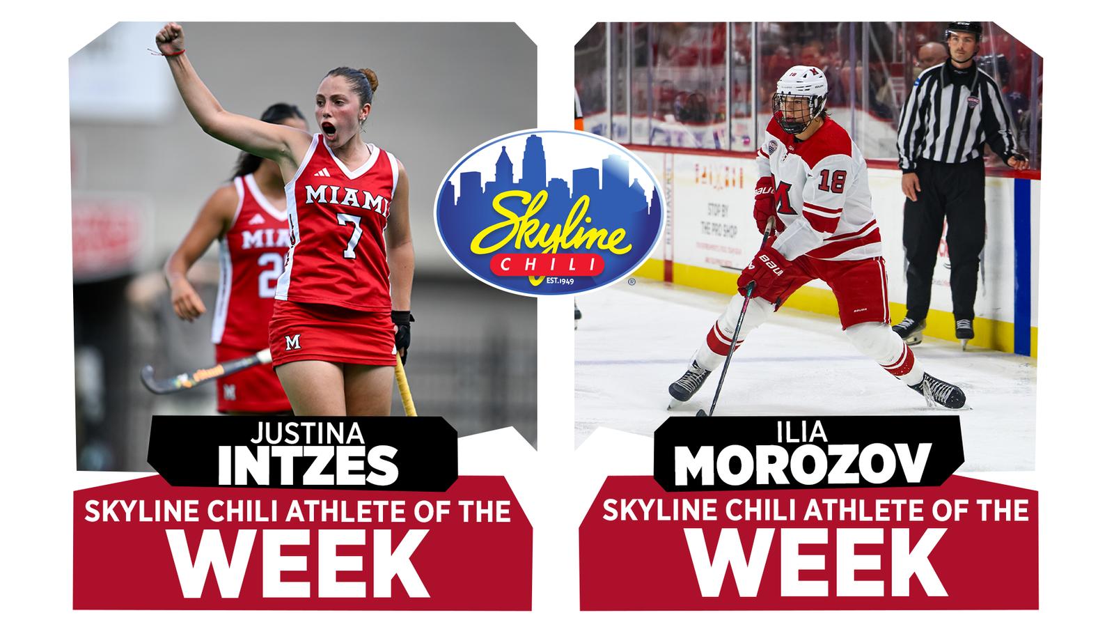 Intzes, Morozov Named Skyline Athletes of the Week