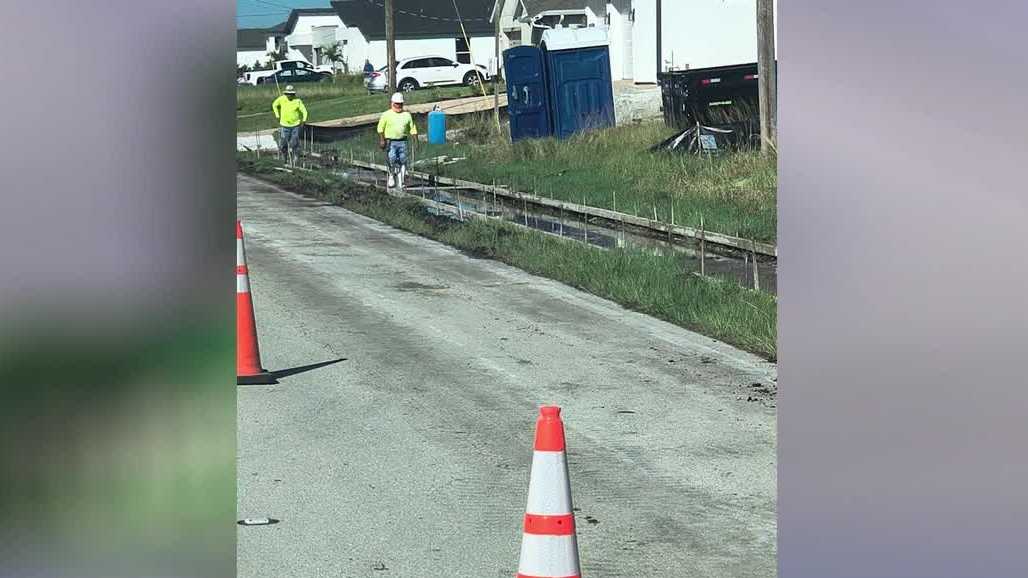 Florida sidewalk torn up, repaired after install due to error