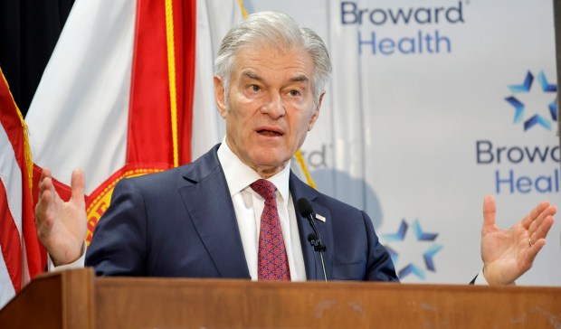 Dr. Mehmet Oz, administrator of the Centers for Medicare and Medicaid Services, speaks during the HHS Alzheimer's Disease and Related Dementias Summit at Broward Health Medical Center in Fort Lauderdale on Thursday, Oct. 23, 2026. (Carline Jean/South Florida Sun Sentinel)