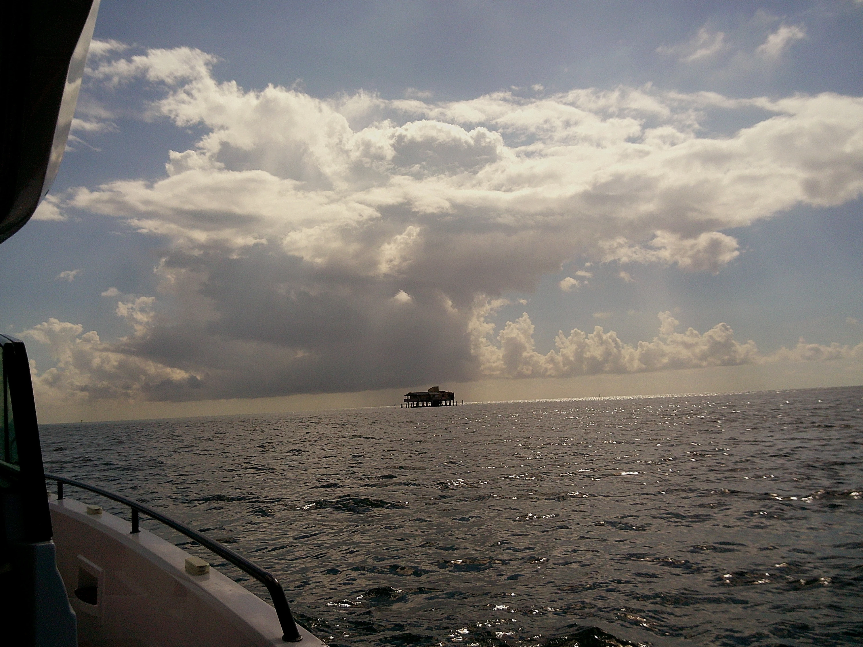 Stiltsville on the horizon