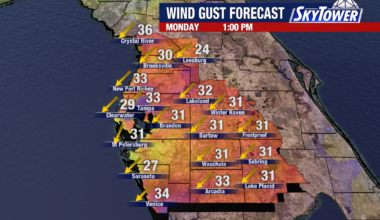 Tampa weather: Breezy winds and marine advisories continue