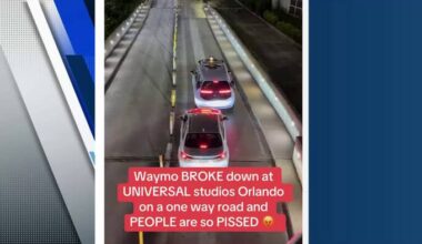 Viral video shows stopped Waymo near Universal as service expands in Orlando