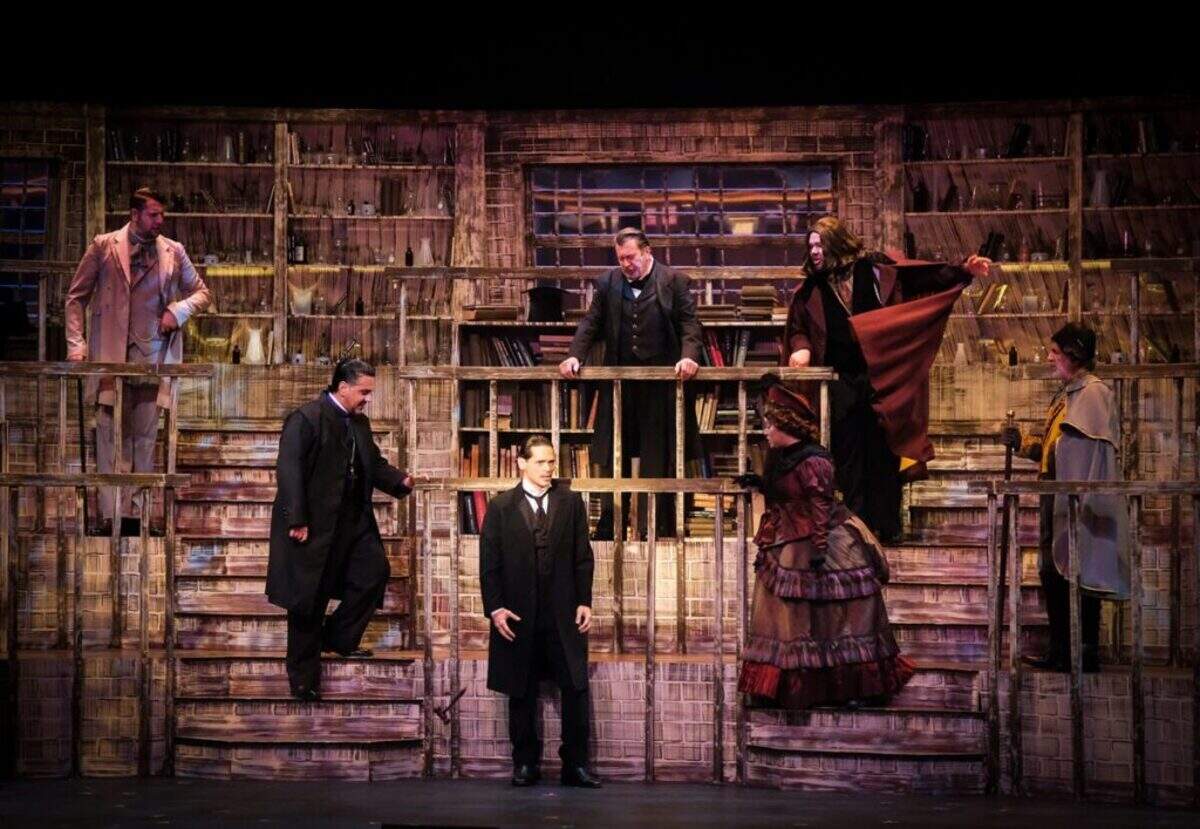 Set design by Brandon M. Newton in “Jekyll & Hyde” at Actors’ Playhouse at the Miracle Theatre.