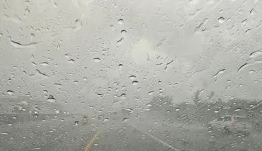 Periods of heavy rain can obstruct visibility on the road and make driving dangerous.