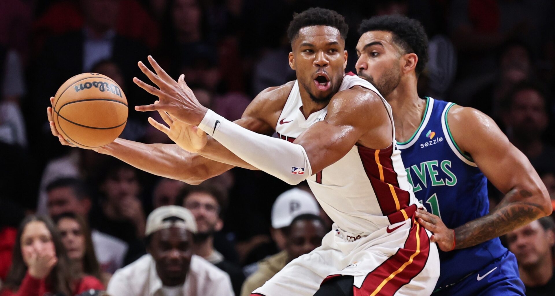 Timberwolves ruin Giannis Antetokounmpo's Miami Heat debut