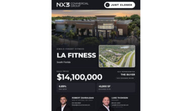 NX3 Commercial Group Represents Buyer in $14.1 Million Sale of Single-Tenant LA Fitness in Coconut Creek, Florida