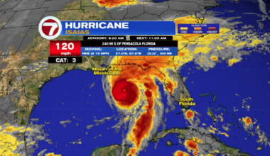 Isaias strengthens into Category 3 hurricane on path toward the US Gulf Coast - WSVN 7News | Miami News, Weather, Sports