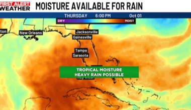 Rain chances stay high as tropical moisture lingers over Southwest Florida