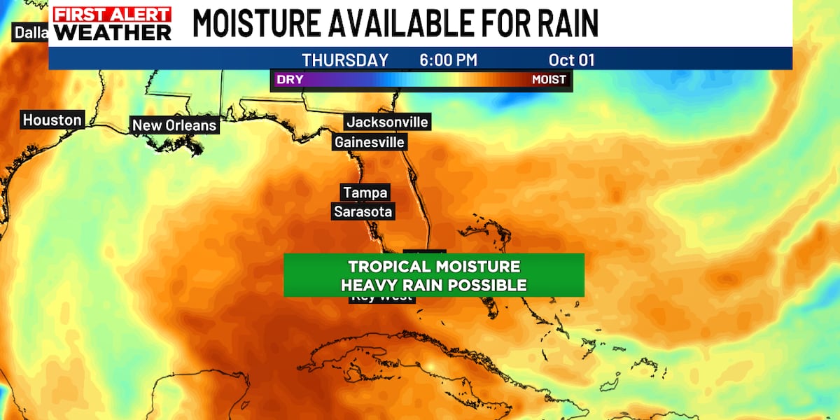 Rain chances stay high as tropical moisture lingers over Southwest Florida