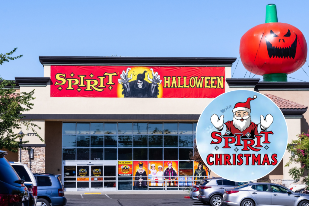 Images of Spirit Halloween and Spirit Christmas