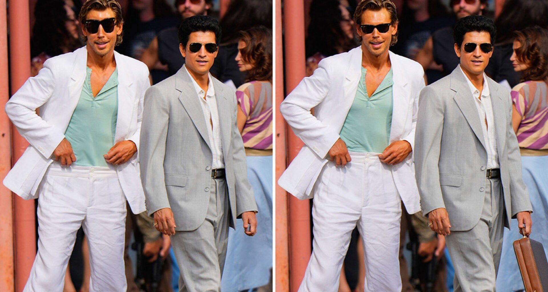 'Miami Vice '85' Austin Butler & Danny Ramirez Lookin' Fly On Set
