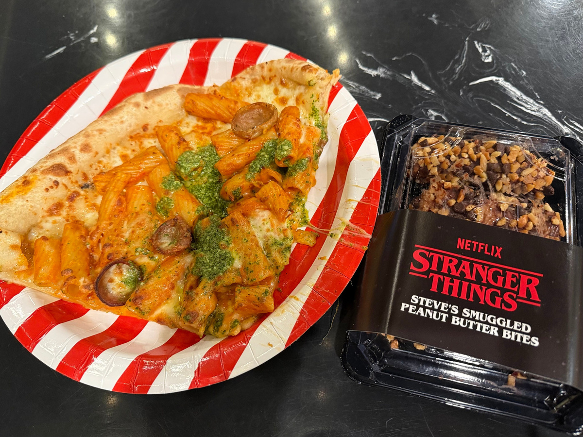 The $14.99 Rigatoni Ritual Pie at Louie’s Italian Restaurant and $9.99 Steve's Smuggled Peanut Butter Bites at the “Strangers Things” food booth can both be easily shared at Universal Orlando’s Halloween Horror Nights.