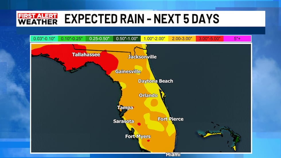 Expect to see some heavy downpours over the next several days