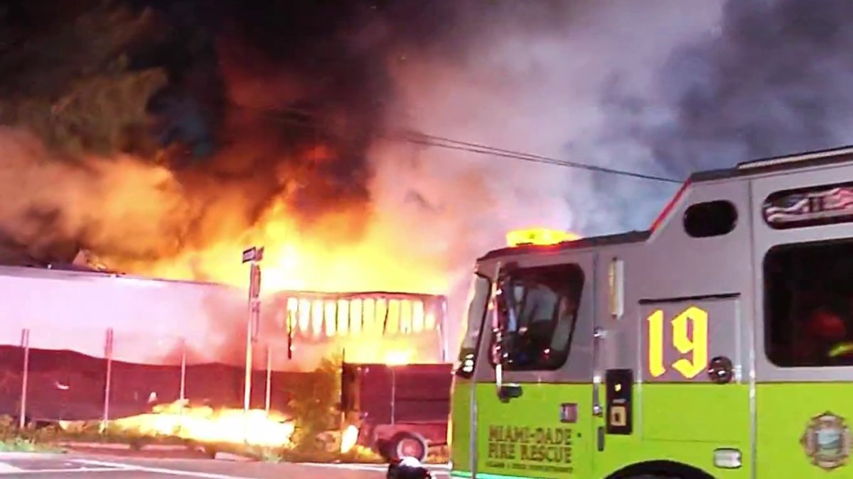 Massive fire engulfs converted mobile home in West Little River – NBC 6 South Florida