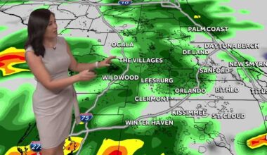 Rounds of showers expected in Central Florida