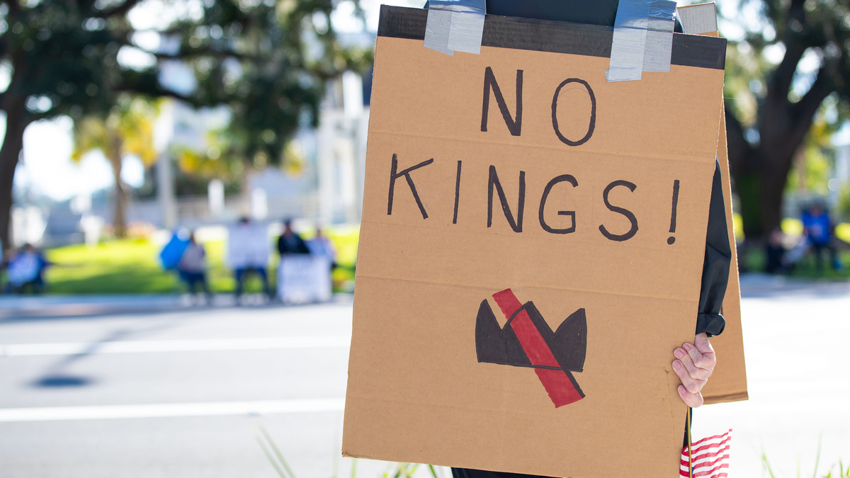 "No Kings: Vote Early" demonstrators participate in a rally in front of the Florida State Capitol in Tallahassee, Florida on Saturday, Oct. 17, 2026. General Election early voting in Leon County begins Monday, Oct. 19. More photos to follow on tallahassee.com.