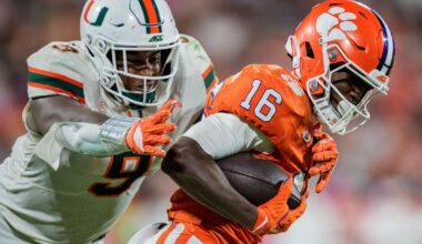 Virginia Tech's visit to Clemson, No. 1 Miami's home game against Pittsburgh top ACC weekly slate