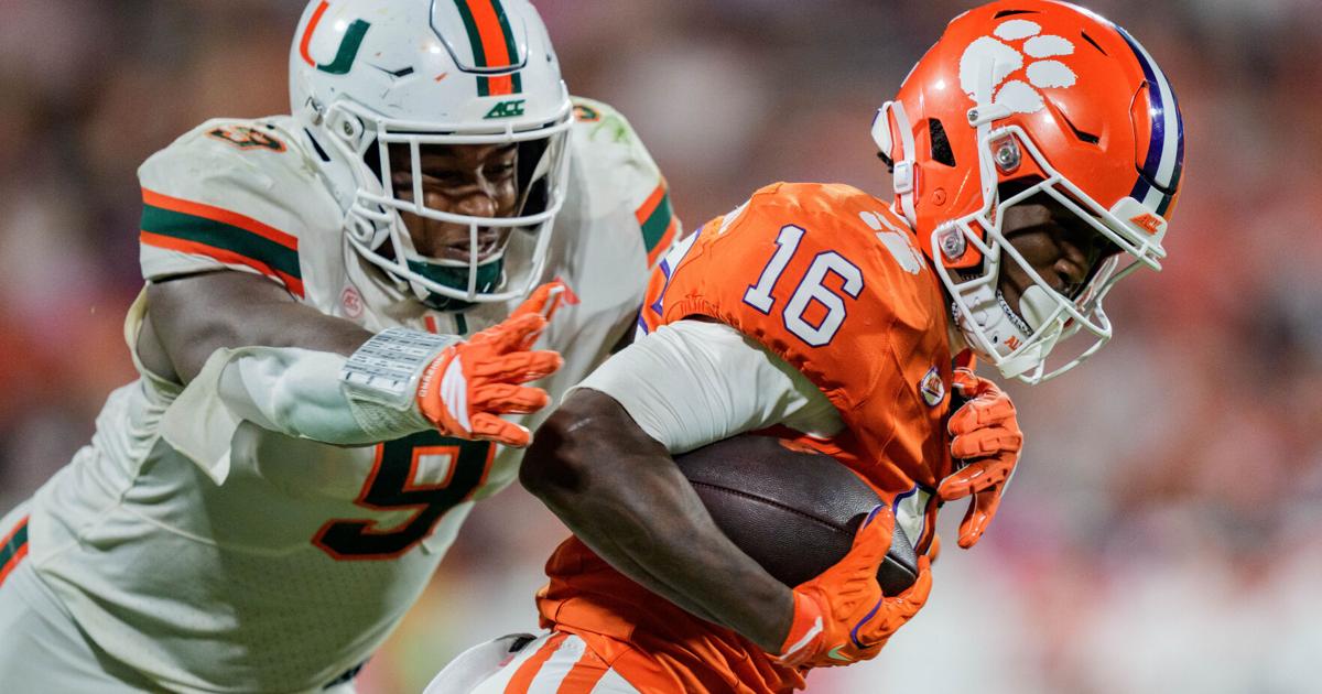 Virginia Tech's visit to Clemson, No. 1 Miami's home game against Pittsburgh top ACC weekly slate